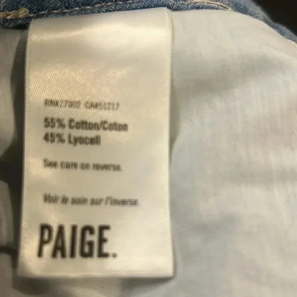 Paige Clarice Pleated Wide Leg Denim Culottes size 2 or 26 - Picture 11 of 14